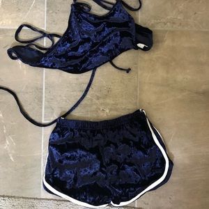 velvet 2 piece set never worn
